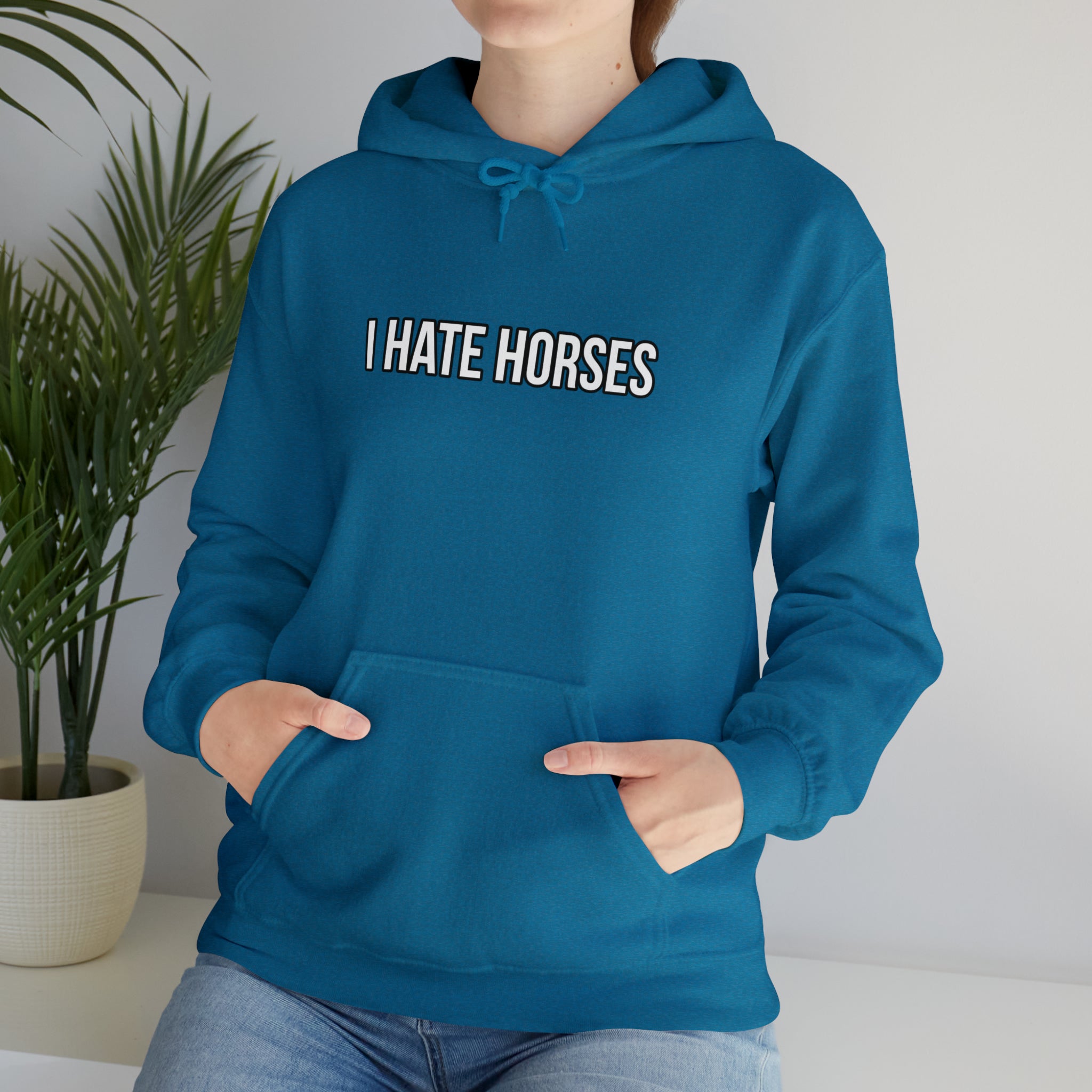 I hate Horses Hooded Sweatshirt