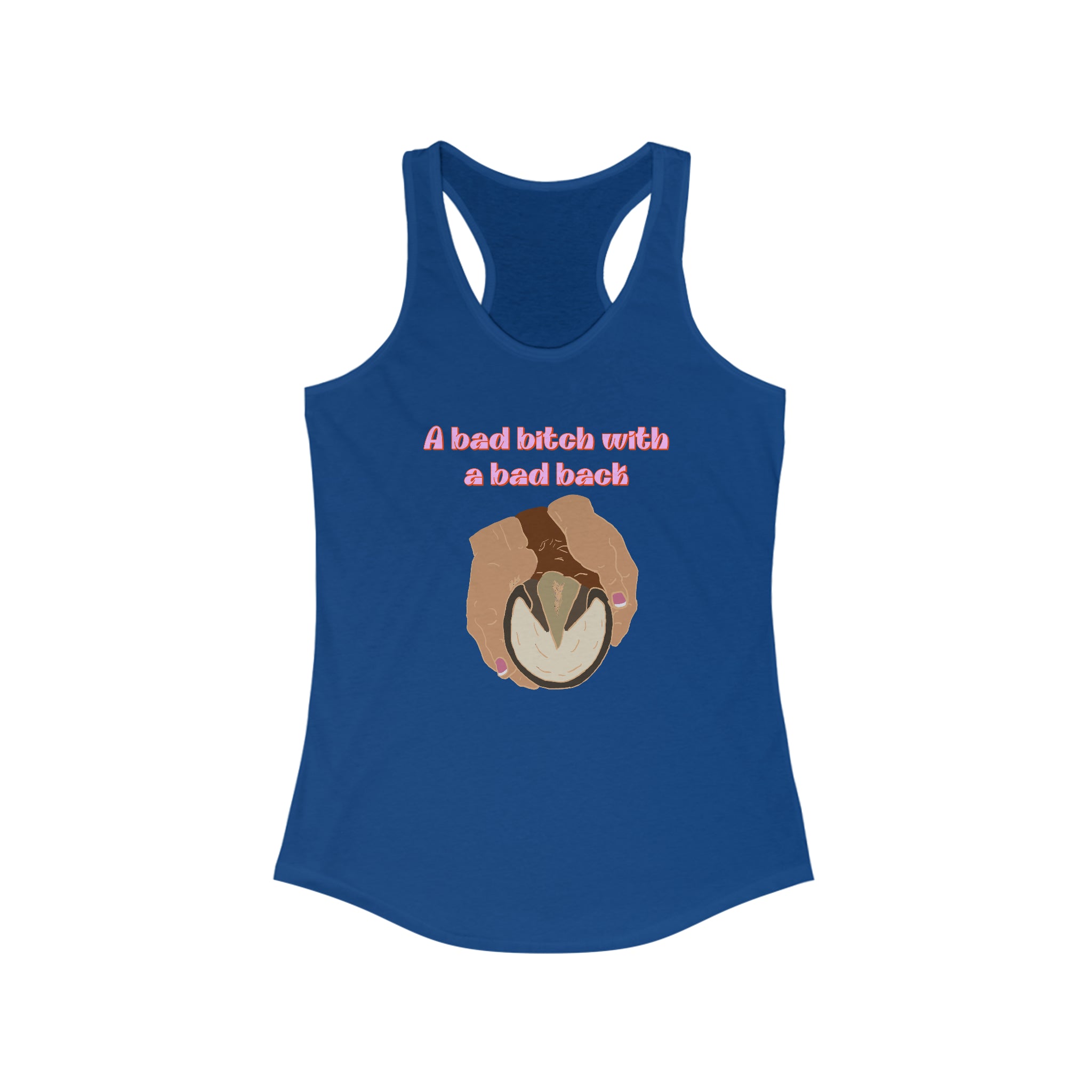 A bad Bitch with a bad back Racerback Tank | The Froggy Farrier