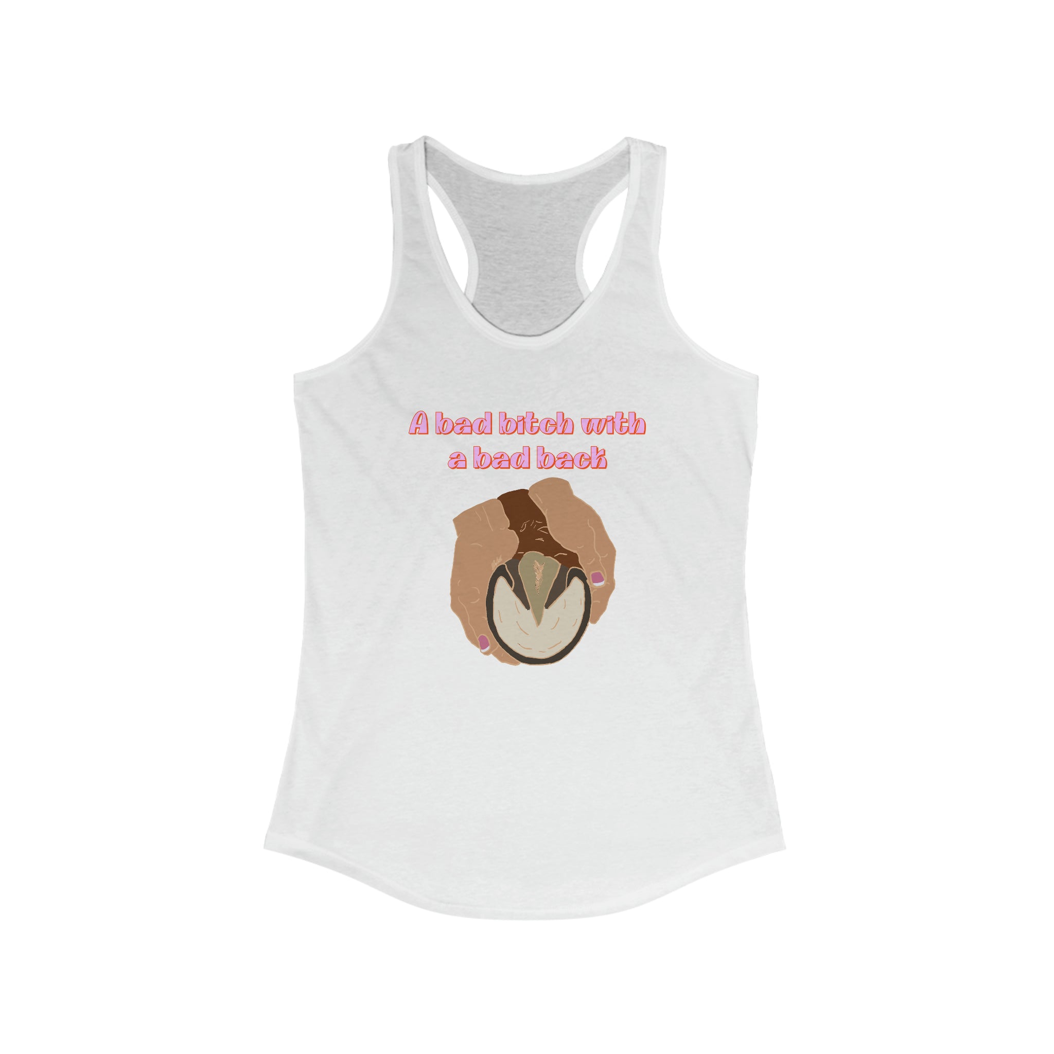 A bad Bitch with a bad back Racerback Tank | The Froggy Farrier